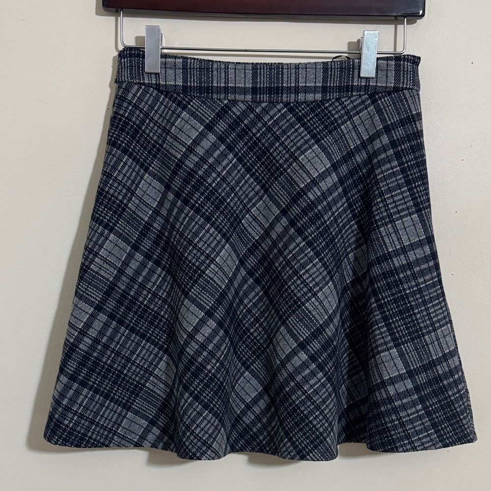 NWT Kuose Gray Plaid A-Line Mini Skirt size S Dark Academia Goth Clueless Preppy - Picture 3 of 8